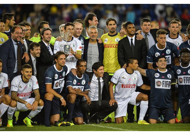 Diego Maradona shows combative side in Pope Francis' 'United for Peace'  game