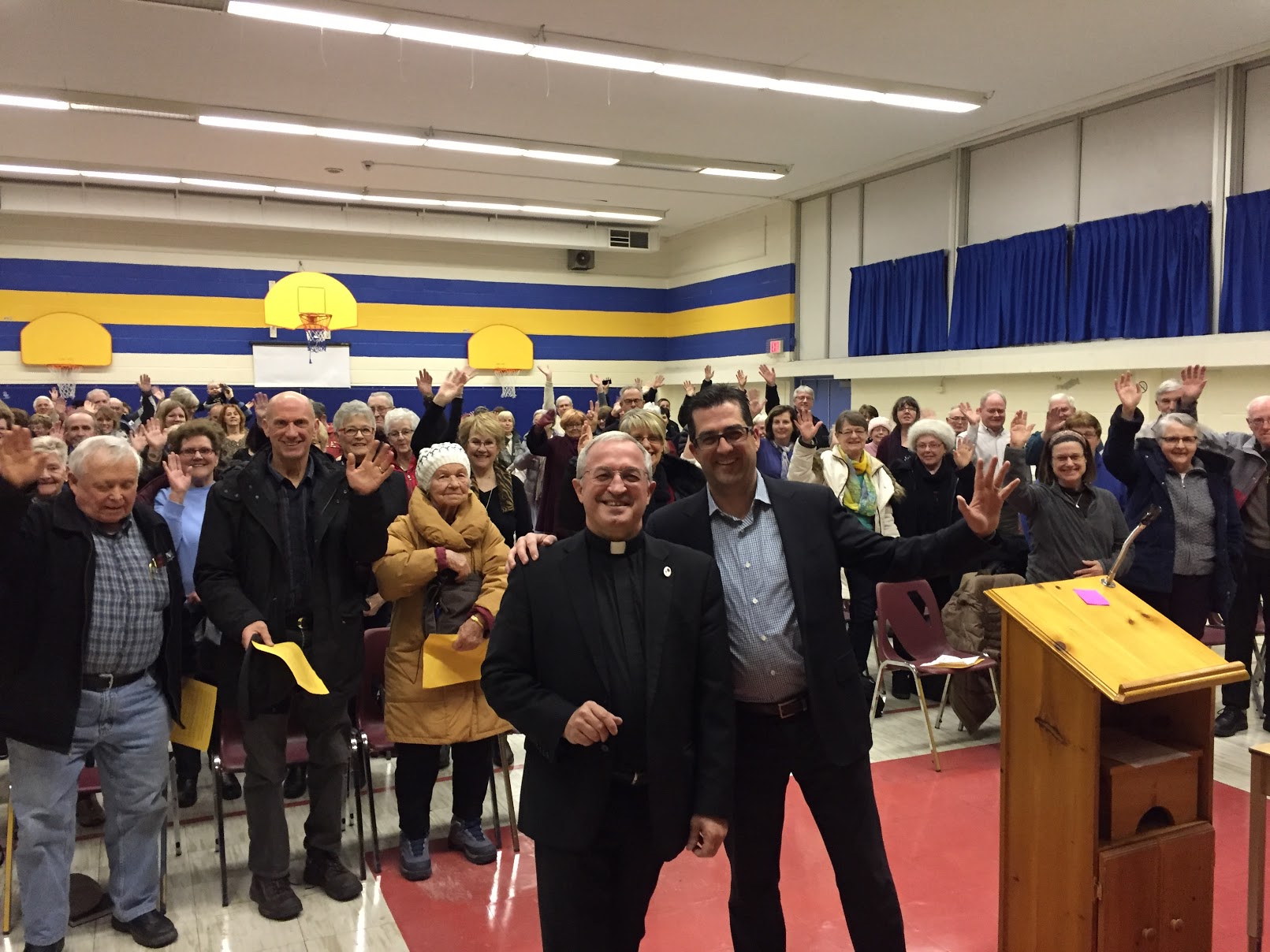 At the Homecoming event at St Mary's (with Fr. Tom Lynch)